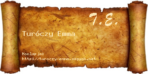 Turóczy Emma névjegykártya