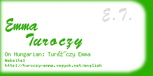 emma turoczy business card